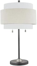 Dania Table Lamp – Modern Metal Frame Lamp with Fabric Shade, Commercial Grade Lighting for Living Room or Bedroom