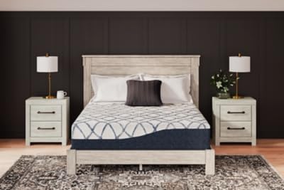 Signature Design by Ashley 12 Inch Chime Elite 2.0 Plush Green Tea Memory Foam Mattress for Cool Sleep and Pressure Relief, Queen, Fiberglass Free, Mattress In A Box