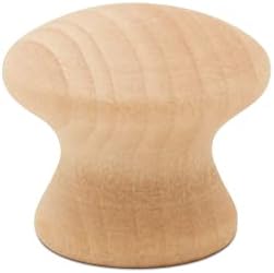 Woodpeckers 3/4-inch Unfinished Small Wooden Knobs - Pack of 25 for Cabinets, Dressers, Drawer Pulls, Furniture Replacement, and Crafts