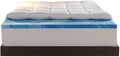 Sleep Innovations Dual Layer 4 Inch Memory Foam Mattress Topper, King Size, Medium Support, 2 Inch Cooling Gel Memory Foam Plus 2 Inch Pillow Top Cover
