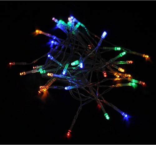 Karlling Battery Operated Christmas Lights,13 ft Short Clear Wire String Led Twinkle Fairy Light for Small Mini Xmas Tree and Wedding Party Indoor/Outdoor Decoration(Multicolor,5 Pack)