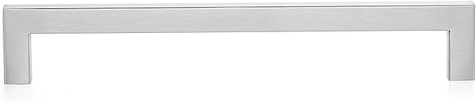 Ravinte 3 Pack 8 Inch Square Cabinet Handles - Satin Nickel & Brushed Nickel Drawer Pulls - Kitchen Cabinet Hardware