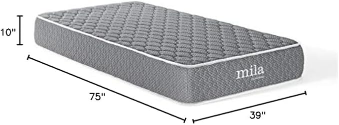 Modway Mila Firm 10" Fiberglass Free Memory Foam Twin Mattress