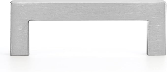 Ravinte 10 Pack 3-1/2 Inch Kitchen Square Cabinet Handles Satin Nickel Pulls Brushed Nickel Kitchen Cabinet Hardware Handles for Cupboard Drawer Pulls