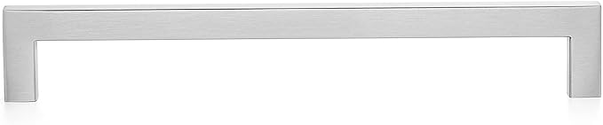 Ravinte 3 Pack 8-4/5 Inch Kitchen Square Cabinet Handles Satin Nickel Cabinet Pulls Brushed Nickel Drawer Pulls Kitchen 8-4/5 Inch Hole Center