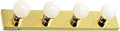 Design House 500868 4-Light Vanity Strip Light Contemporary Dimmable for Bathroom, Bedroom, Makeup Vanity, Polished Brass