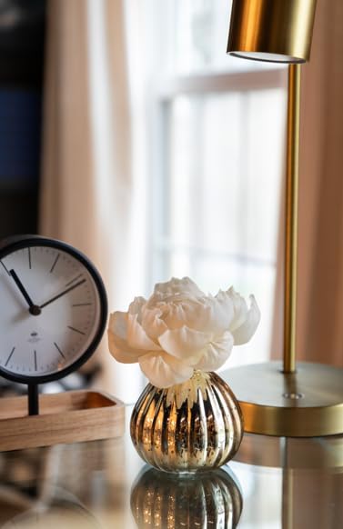 Bridgewater Candle Afternoon Retreat Flower Diffuser | Outdoors Woodsy Scented Diffuser | Metallic Decorative Air Freshener for Home | 8 oz | 60 Day Lifespan
