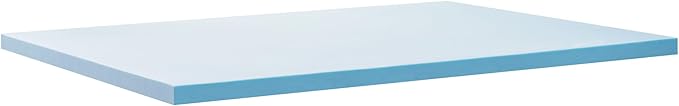 ZINUS 2 Inch Green Tea Cooling Gel Memory Foam Mattress Topper, Smaller, More Convenient WonderBox Packaging, Cooling Gel Foam, CertiPUR-US Certified. Twin