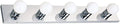 Design House 509653 5-Light Vanity Strip Light Contemporary Dimmable for Bathroom, Bedroom, Makeup Vanity, Polished Chrome