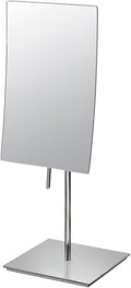 Mirror Image 82243 Minimalist Rectangular Vanity Mirror, 3X Magnification, Chrome