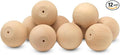 Wood Knobs, 2.5 Inch Round Natural Wood Drawer Pulls, Pack of 12 Unfinished Wooden Drawer Knobs, Ball Shaped Wood Cabinet Knobs, Nursery Dresser Knobs, Wood Door Knobs and Crafts