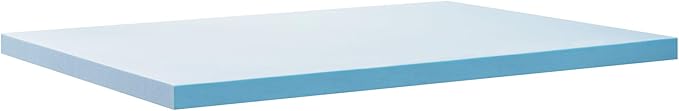 ZINUS 3 Inch Green Tea Cooling Gel Memory Foam Mattress Topper, Smaller, More Convenient WonderBox Packaging, Cooling Gel Foam, CertiPUR-US Certified, Full