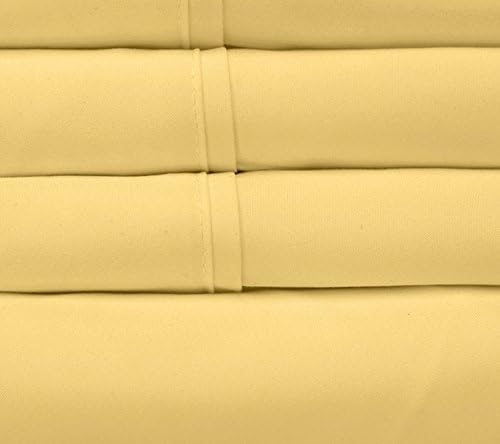 Queen Sheets Yellow - 6 Piece 1500 Supreme Collection Fine Brushed Microfiber Deep Pocket Queen Sheet Set Bedding - 2 Extra Pillow Cases, Great Value, Queen, Yellow