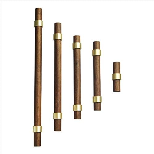 Drawer 11.02"/280mm Pulls Brass Walnut Kitchen Wardrobe Cabinet Hardware Pull Handle Adjustable Hole Distance with Screw, 2Pcs