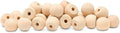 Wood Knobs, 3/4 Inch Round Natural Wood Drawer Pulls, Pack of 50 Unfinished Wooden Drawer Knobs, Ball Shaped Wooden Cabinet Knob, Nursery Dresser Knob, Wood Door Knob and Crafts