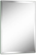 20"x30" Frameless Rectangle Wall Mirror with 1 inch Beveled Edge for Bathroom Vanity