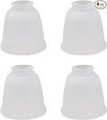 Aspen Creative 23045-4 Transitional Style Bell Shaped Frosted Replacement Glass Shade, 2-1/8" Fitter Size, 4-5/8" high x 4-5/8" diameter, 4 Pack