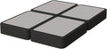 Nutan, 8-Inch Sturdy Wood Box Spring for Mattress Support - Durable and Fully Assembled, Natural Wood Foundation for King(Fold), Gray