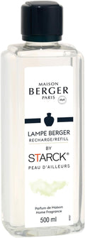 Maison Berger - Peau d'Ailleurs - Lampe Berger Fragrance Refill Oil for Home Diffusers - Luxury Air Freshener with Green Notes, Iris & Leather Notes - 16.9 Fl Oz (500ml)