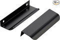 Ravinte Hardware 12 Pack Black Cabinet Handles, 4.75 Inch (120mm) Finger Edge Pulls, 3.75 Inch Hole Center, Finger Pulls for Cabinets