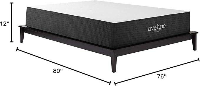Modway Aveline 12” Gel Infused Memory Mattress with CertiPUR-US Certified Foam King Mattress