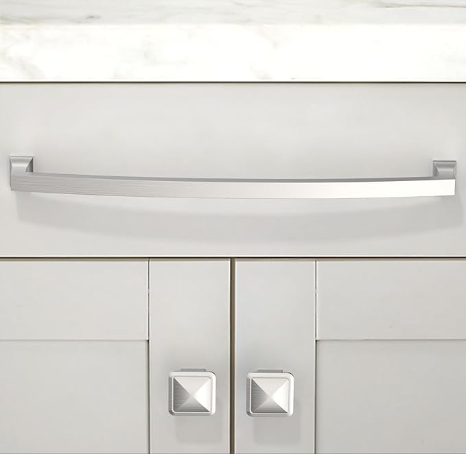 10 Pack Brushed Satin Nickel Cabinet Pulls 10 Inch(254mm) Kitchen Cabinet Handles Solid Zinc Alloy Cabinet Hardware Drawer Pulls