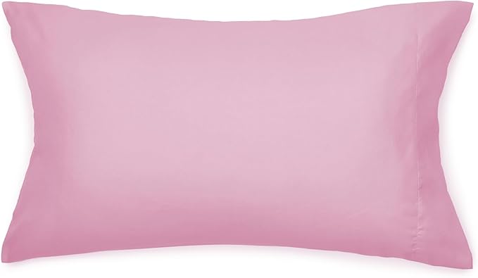 Amazon Basics 5 Piece Soft Microfiber Kid's Bed-in-a-Bag Bedding Set, Twin, Pink, Solid