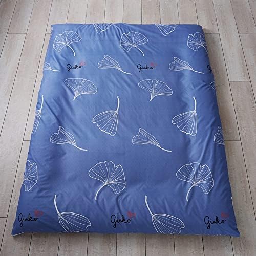 MAXYOYO Leaf Printed Japanese Futon Floor Mattress, Thicken Sleeping Pad Floor Bed Roll Up Camping Guest Mattress Folding Couch Bed, Twin Size