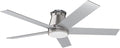 wurzee 52" Flush Mount Ceiling Fan Brushed Nickel Ceiling Fan 6 Speeds DC Reversible Motor, Timing, Dimmable, 5 Blades for Bedroom,Living, Dining Indoor Patio Porch Garage Shop
