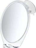 HONEYBULL Fogless Shower Mirror with Suction Mount & Swivel – Anti-Fog Acrylic Bathroom Mirror for Shaving – Built-in Razor Holder, Easy Install, Home Shower Accessory (Extra-Large)