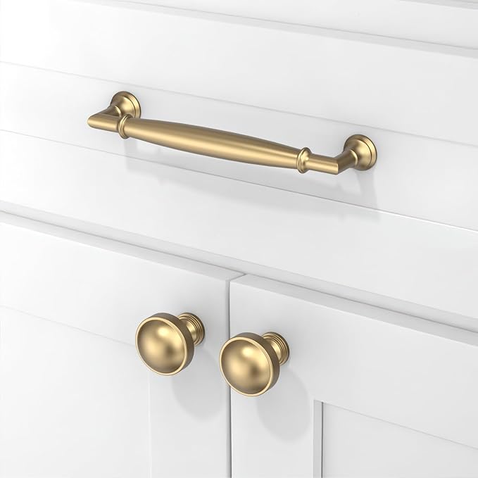 10 Pack Champagne Bronze Cabinet Pulls 5 Inch(128mm) Kitchen Cabinet Handles Solid Zinc Alloy Cabinet Hardware Drawer Pulls