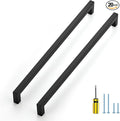 Ravinte 20 Pack Black Cabinet Pulls 12-3/5 Inch Square Kitchen Cabinet Handles Matte Black Kitchen Hardware for Drawer Pulls Drawer Handles Come with Screwdriver