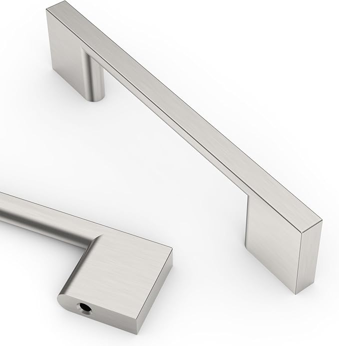 Asidrama 10 Pack 3.75 Inch(96mm) Brushed Satin Nickel Kitchen Cabinet Handles, Cabinet Pulls Kitchen Cabinet Hardware for Cupboard Drawer Pulls