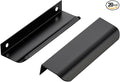 Ravinte Hardware 20 Pack Black Cabinet Handles, 5 Inch (128mm) Finger Edge Pulls, 4 Inch Hole Center, Finger Pulls for Cabinets