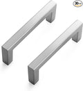 Ravinte 30 Pack Solid 3 Inch Center to Center Slim Square Bar Drawer Handles - Cabinet Hardware Brushed Nickel Pulls for Kitchen and Drawers