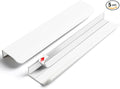 5 Pack 8 inch self Adhesive Cabinet Handles Warm White Adhesive Cabinet pulls Stick on Handles for Cabinet Finger pulls for Cabinet Concealed Drawer Edge pulls Adhesive Flat Drawer Handles