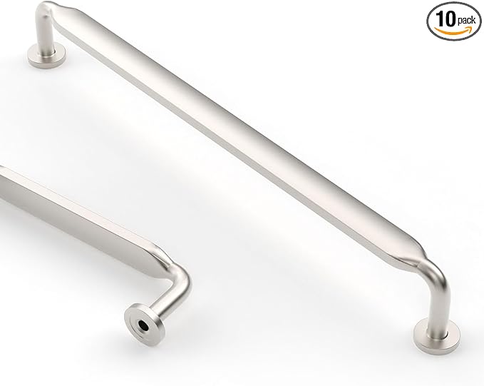 Asidrama 10 Pack 7.5 Inch(192mm) Brushed Satin Nickel Kitchen Cabinet Handles, Cabinet Pulls Kitchen Cabinet Hardware for Cupboard Drawer Pulls