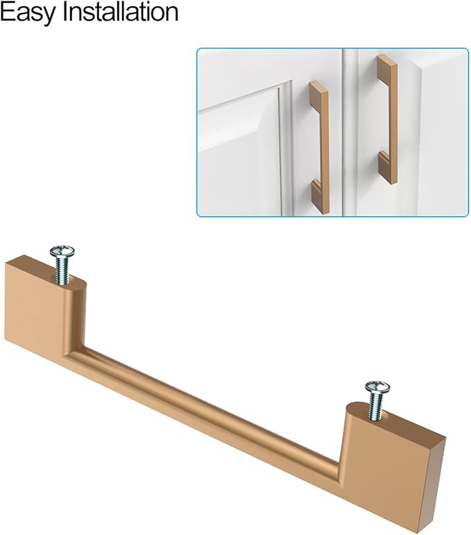 10 Pack Champagne Bronze Cabinet Pulls 7.5 Inch - Cabinet Handles for Dresser & Kitchen Cabinets