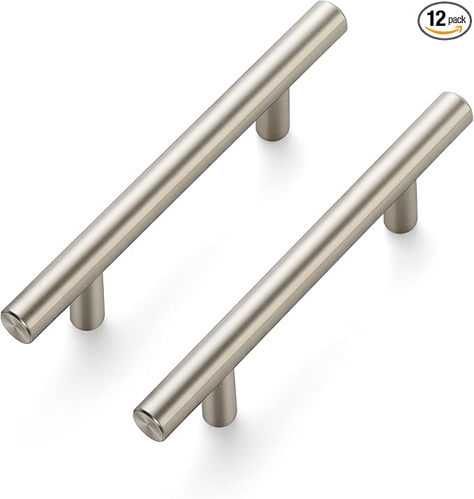 Ravinte 12 Pack 6 inch Cabinet Pulls Brushed Nickel Stainless Steel Kitchen Cupboard Handles Cabinet Handles, 3.5 inch Hole Center