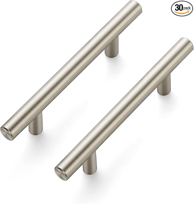 Ravinte 30 Pack 6 inch Cabinet Pulls Brushed Nickel Stainless Steel Kitchen Cupboard Handles Cabinet Handles, 3.5 inch Hole Center