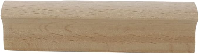 2Pcs Unfinished Beech Wood Solid Furniture Pulls Handles,Unfinished Unpainted Paintable Wooden Handles Cupboard Closet Drawer Handle Pull,Length 3.94",Hole Dis.2.52"
