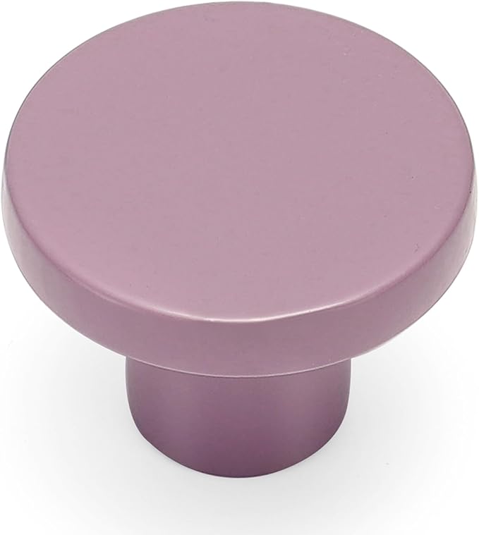 Ravinte 5 Pack Cabinet Knobs Purple Kitchen Cabinet Knobs Round Dresser Drawer Pulls Closet Door Pulls 1-1/5 Inch