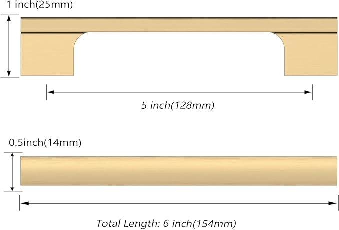 Asidrama 10 Pack 5 Inch(128mm) Champagne Bronze Cabinet pulls Kitchen Cabinet Handles, Cabinet Pulls Kitchen Cabinet Hardware for Cupboard Drawer Pulls