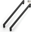 JOY DECOR 20 Pack Cabinet Handles, Black Cabinet Pulls, 11-1/3 Inch Kitchen Closet Handles Square Drawer Pulls Stainless Steel Drawer Hardware, 288mm Hole Centers