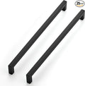 JOY DECOR 25 Pack Cabinet Handles, Black Cabinet Pulls, 11-1/3 Inch Kitchen Closet Handles Square Drawer Pulls Stainless Steel Drawer Hardware, 288mm Hole Centers