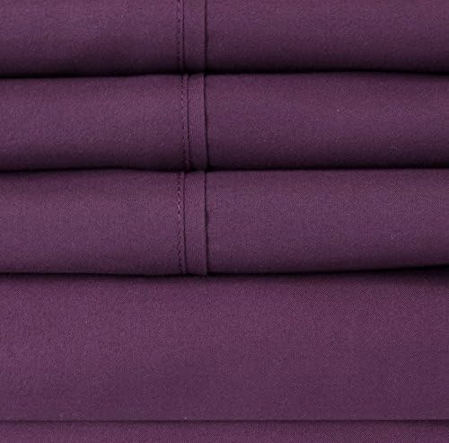 King Size Bed Sheets - 6 Piece 1500 Supreme Collection Fine Brushed Microfiber Deep Pocket King Sheet Set Bedding - 2 Extra Pillow Cases, Great Value, King, Purple