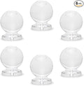 MroMax 6pcs Tiny Pull Handle Round Acrylic Mini Knob 16mm Diameter Clear Shiny Knob Cute Decoration for Jewelry Box, Gift Case and Makeup Box