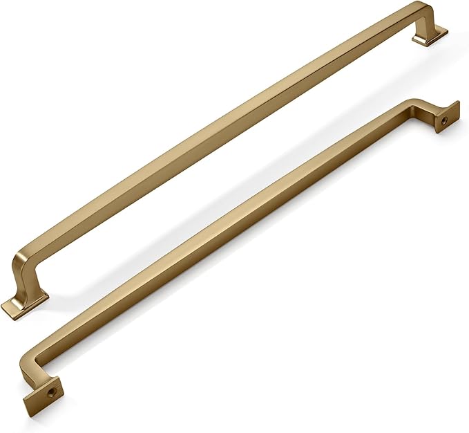 khtumeware | Appliance Handle Pull | Brushed Satin Brass | 18 in (457 mm) Center-to-Center Drawer Pull | 1 Pack| Kitchen and Bathroom Cabinet Hardware | Furniture Hardware
