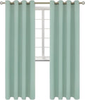 BGment Blackout Curtains - Grommet Thermal Insulated Room Darkening Bedroom and Living Room Curtains, Set of 2 Panels (52 x 95 Inch, Frosty Green)