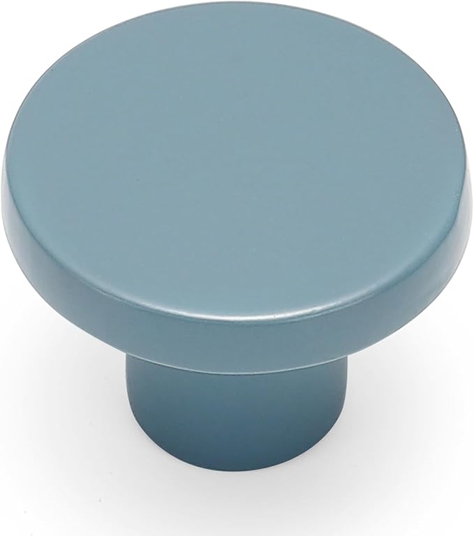 Ravinte 15 Pack Cabinet Knobs Light Blue Kitchen Cabinet Knobs Round Dresser Drawer Pulls Closet Door Pulls 1-1/5 Inch
